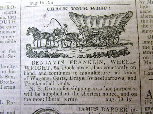 1844 newspaper early engraving - 1844,