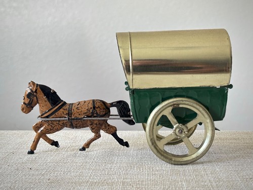 Tin horse drawn - tin, wagon