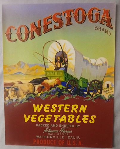 Original vintage crate label - original,