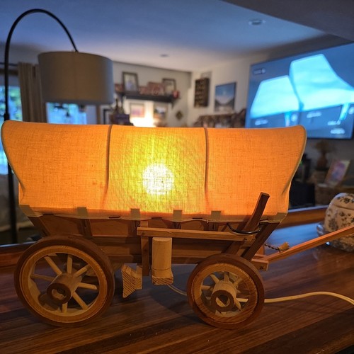 Vintage covered wooden wagon - vintage,